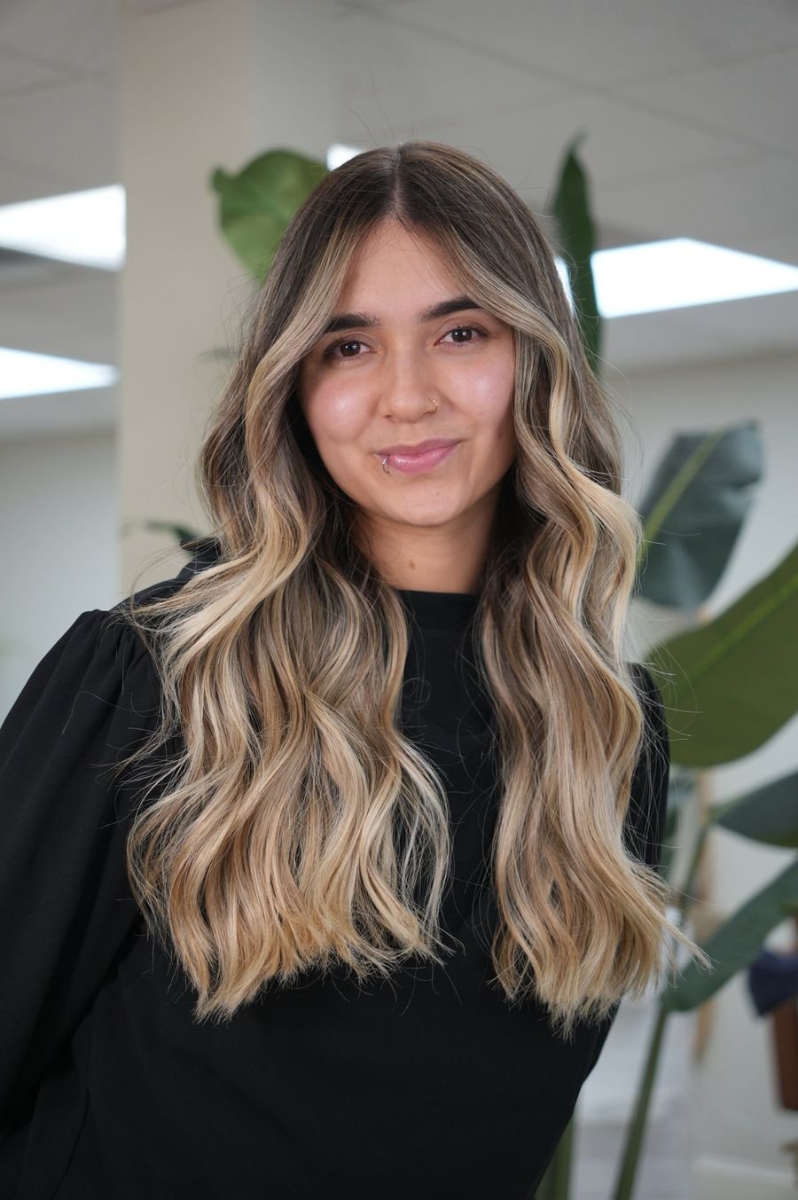 Client with blonde highlights
