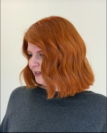 Client with copper hair color